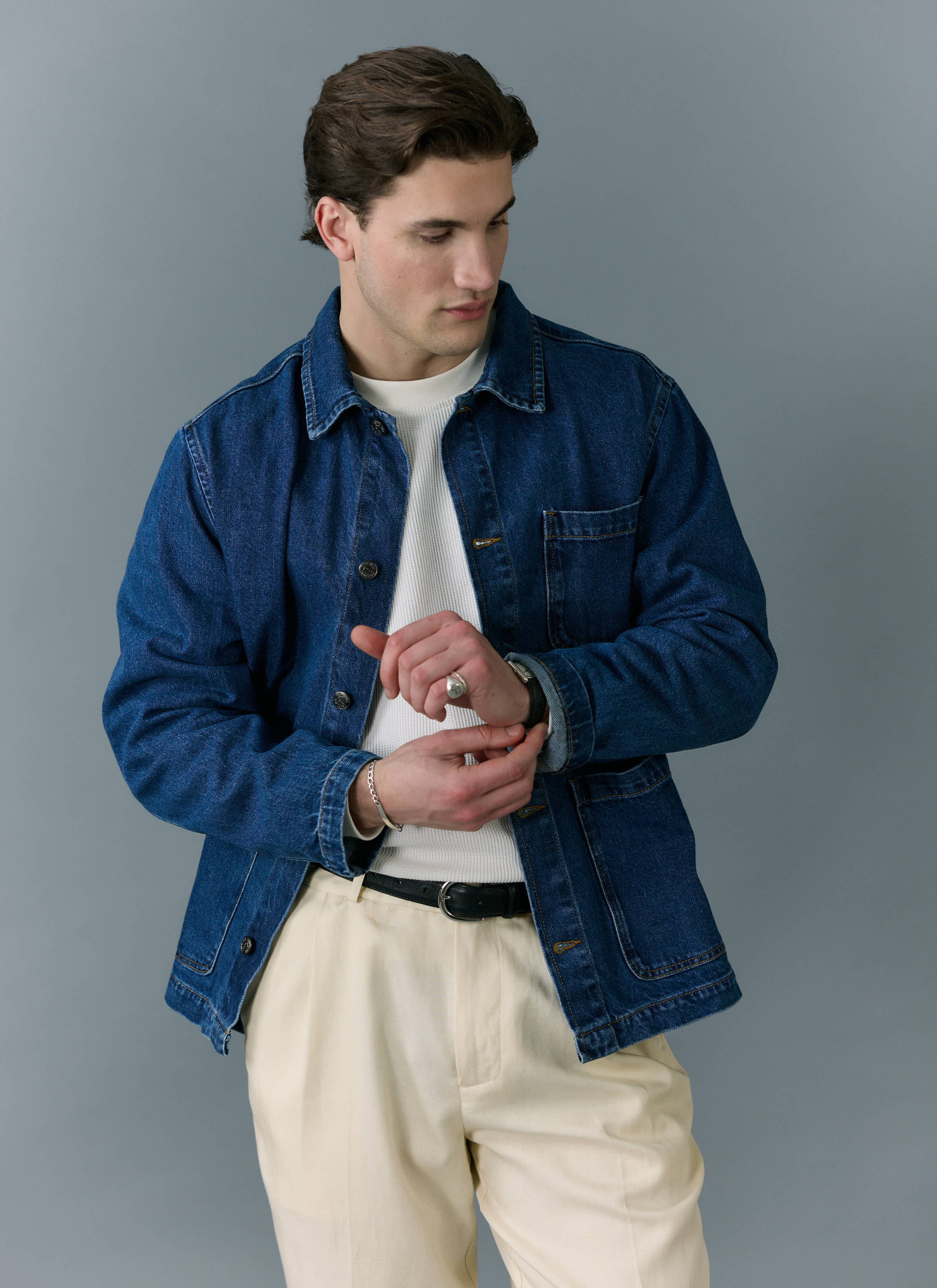 708-gove-chore-jacket-denim-mid-wash-blue-6.jpg Gove Chore Jacket | Denim | Mid Wash Blue