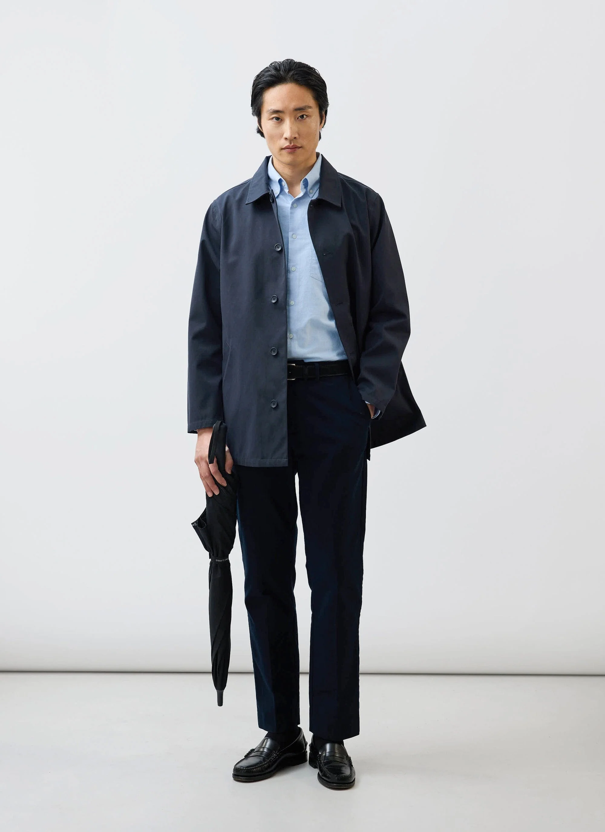 Sherlock Short Trench Coat | Waterproof | Midnight with Olive