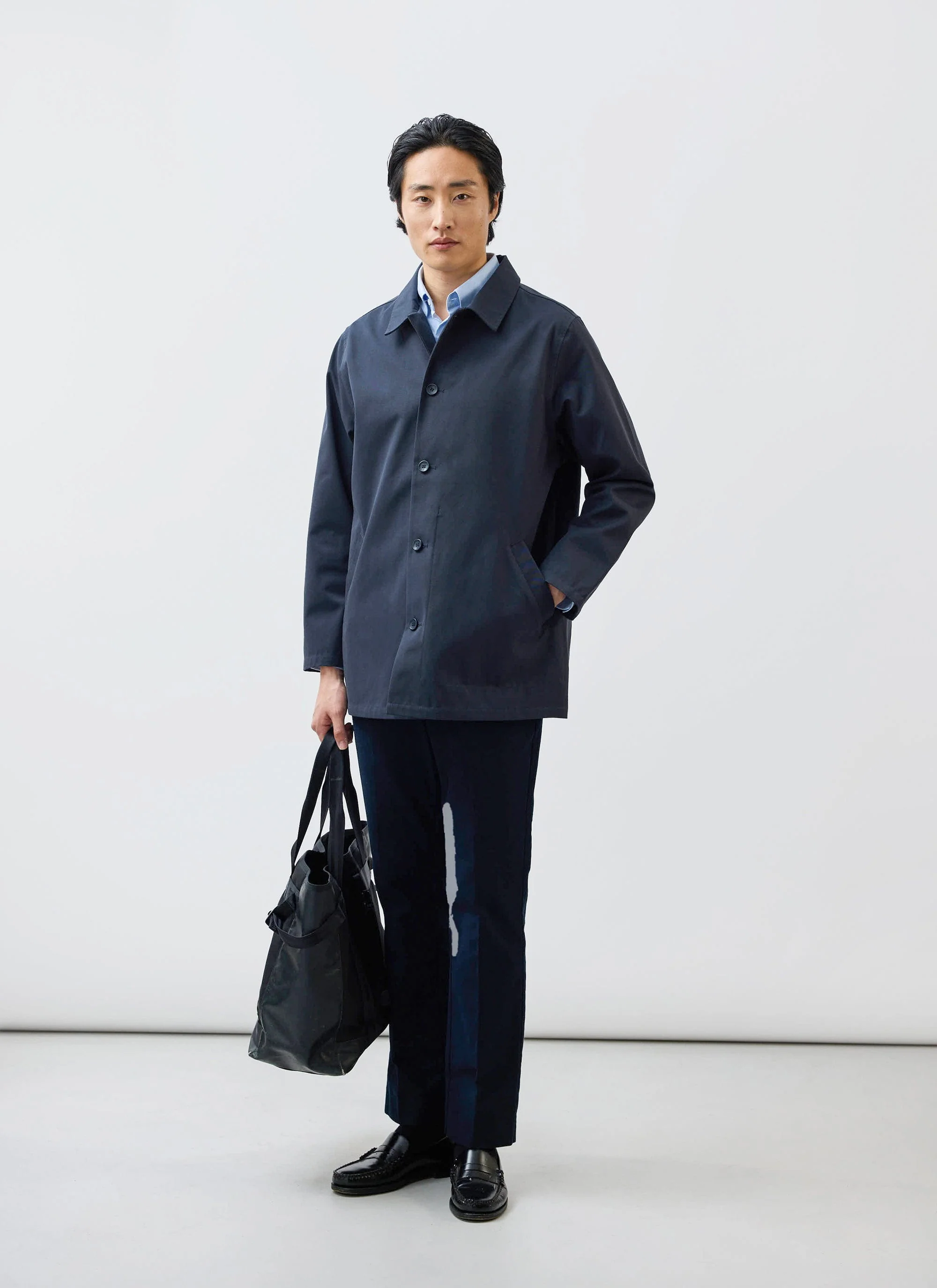 Sherlock Short Trench Coat | Waterproof | Midnight with Olive