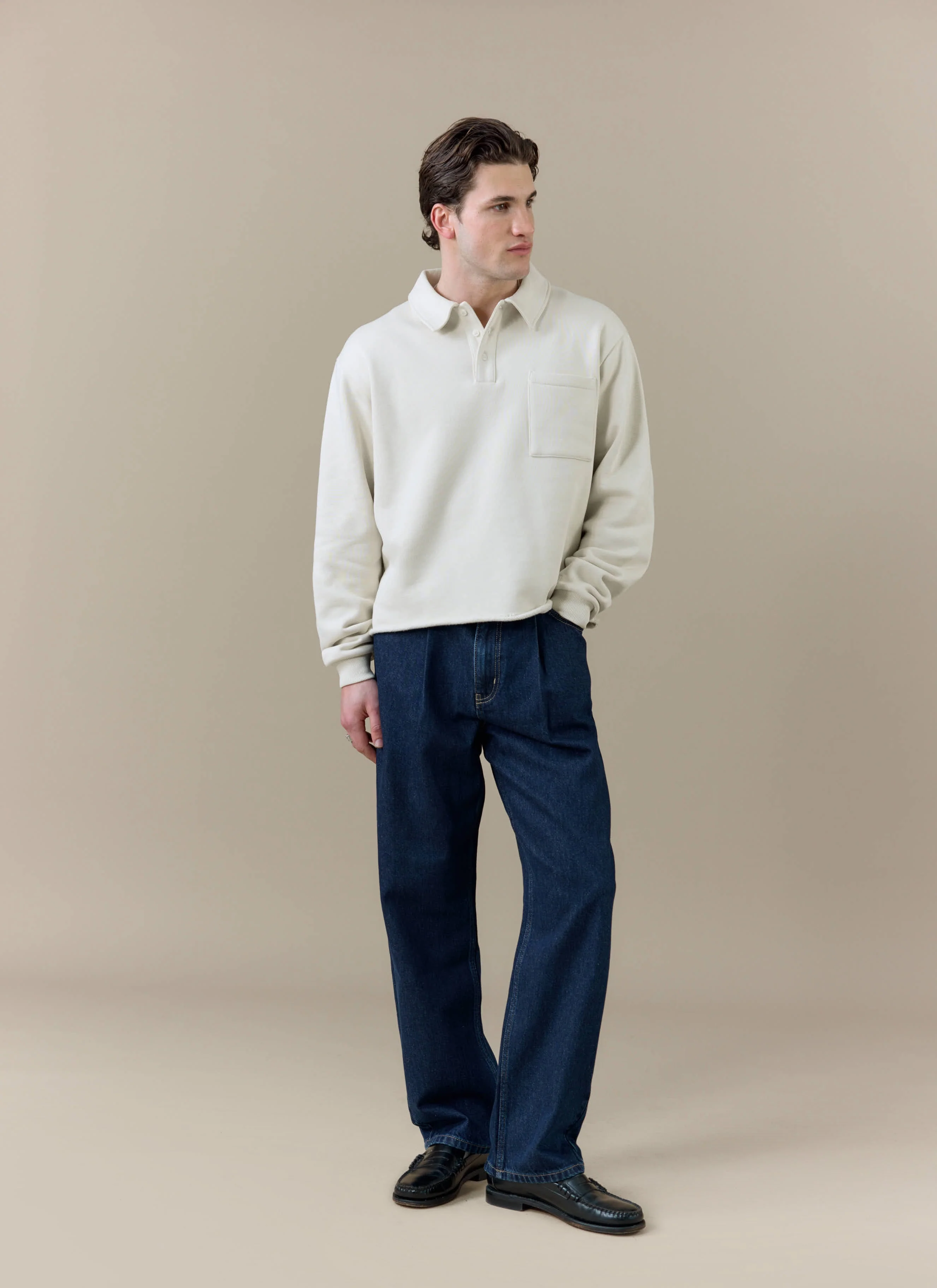 729-dudley-boxy-sweatshirt-cotton-cream-3.webp Dudley Boxy Sweatshirt | Cotton | Cream