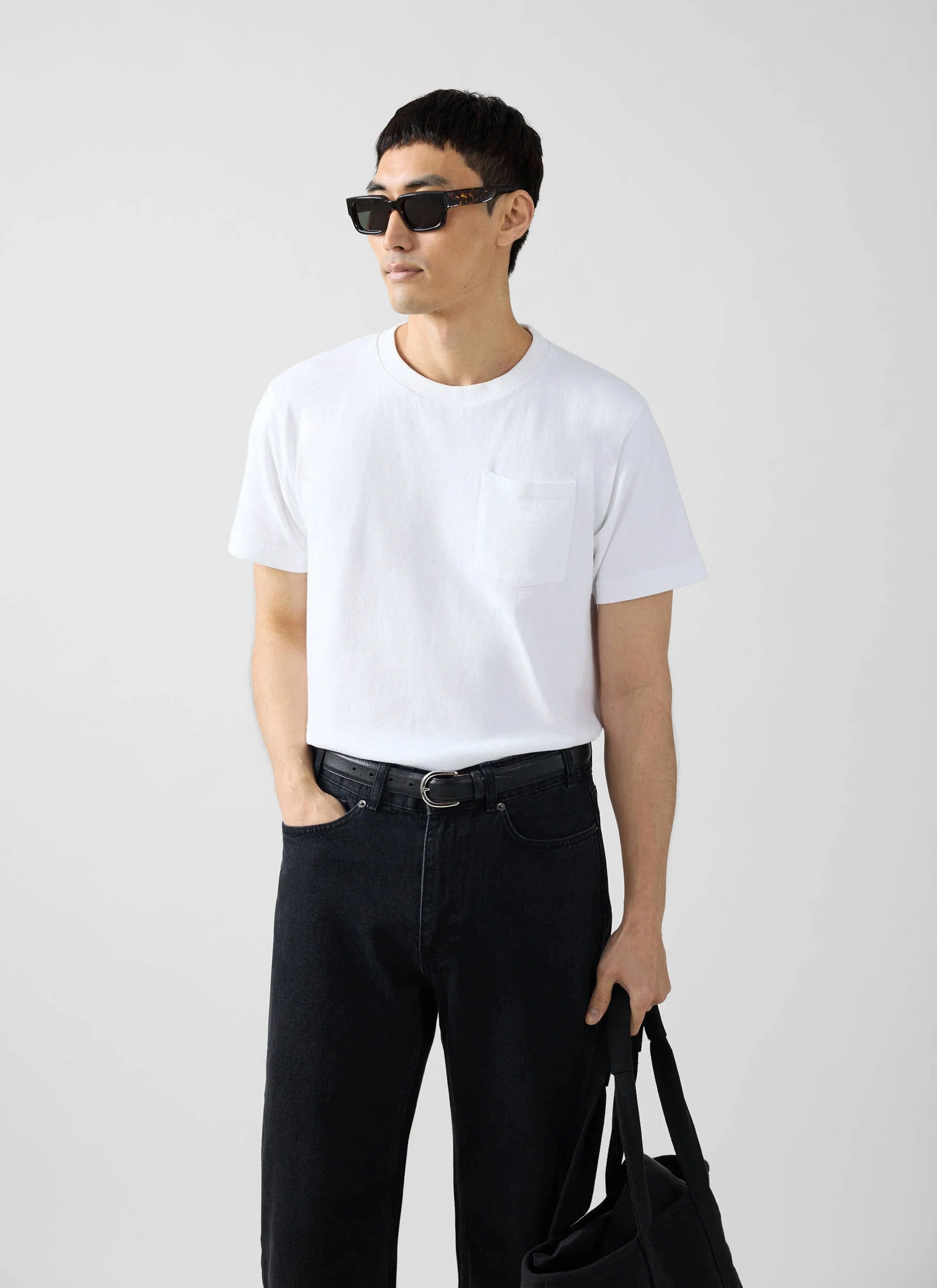 Short Sleeve Pocket T Shirt | Organic Cotton | White