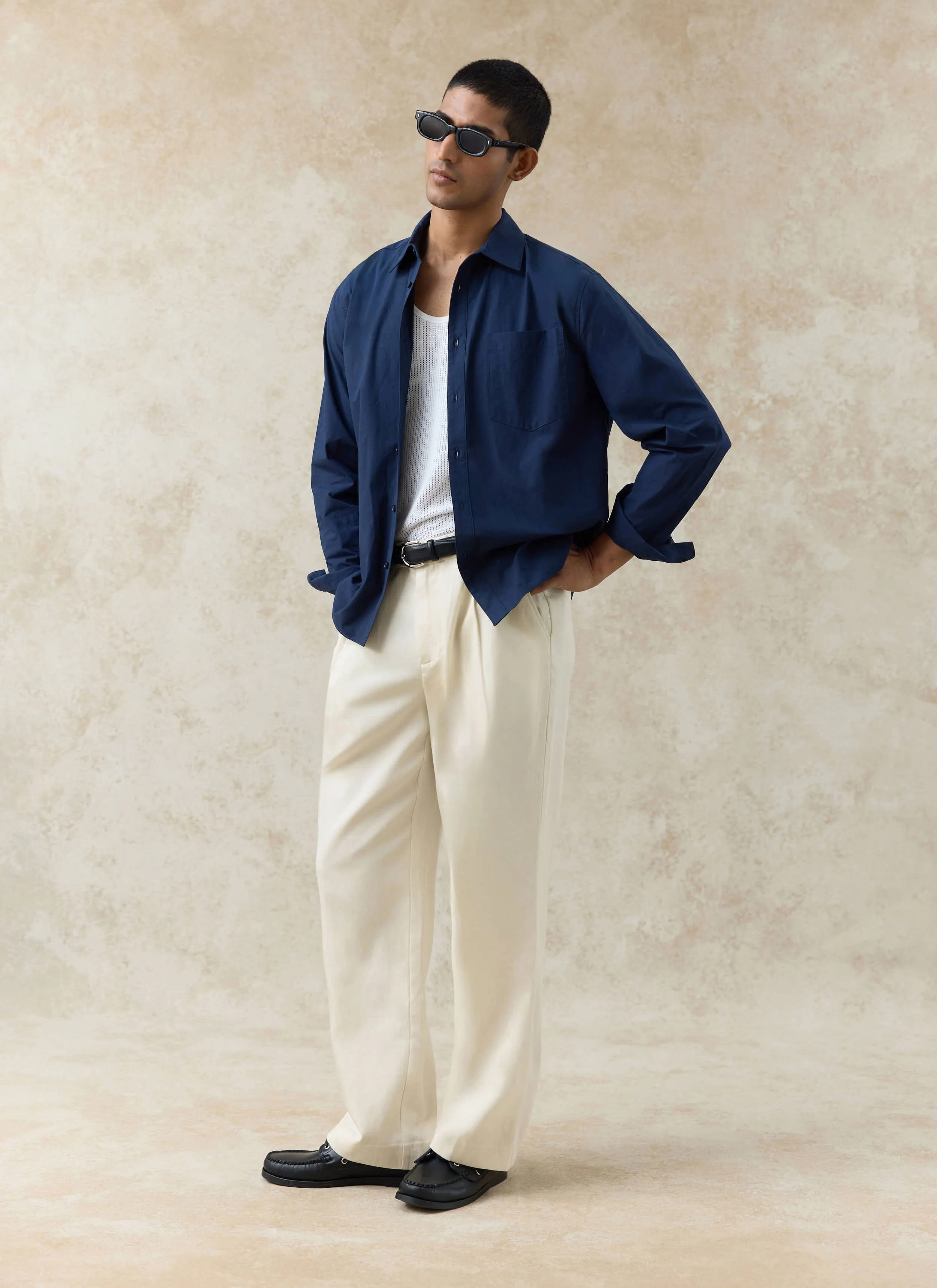 81-dali-relaxed-poplin-shirt-cotton-navy-1.webp Dali Relaxed Poplin Shirt | Cotton | Navy