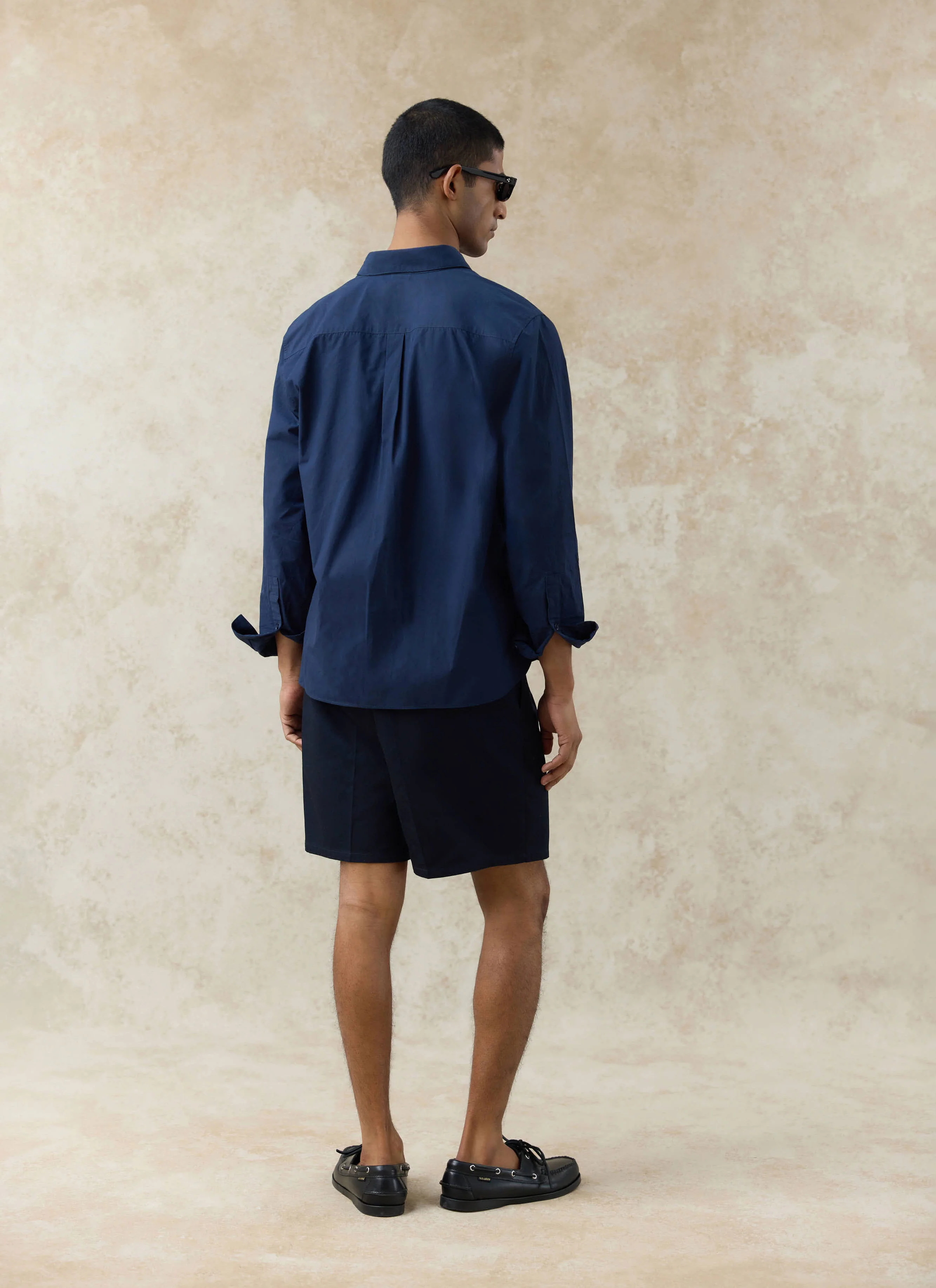81-dali-relaxed-poplin-shirt-cotton-navy-4.webp Dali Relaxed Poplin Shirt | Cotton | Navy