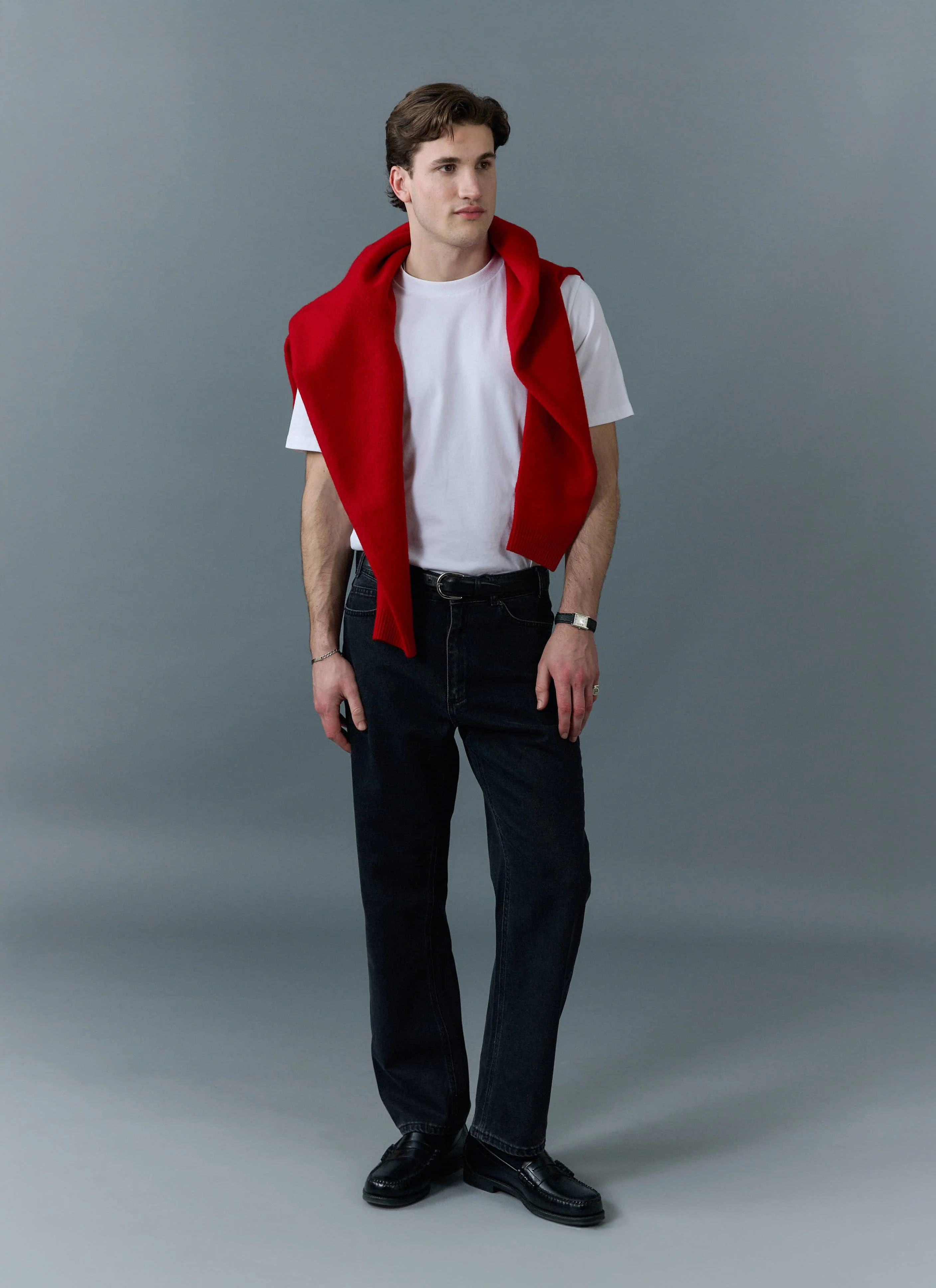 Straight Leg Denim Jeans | Cotton | Black