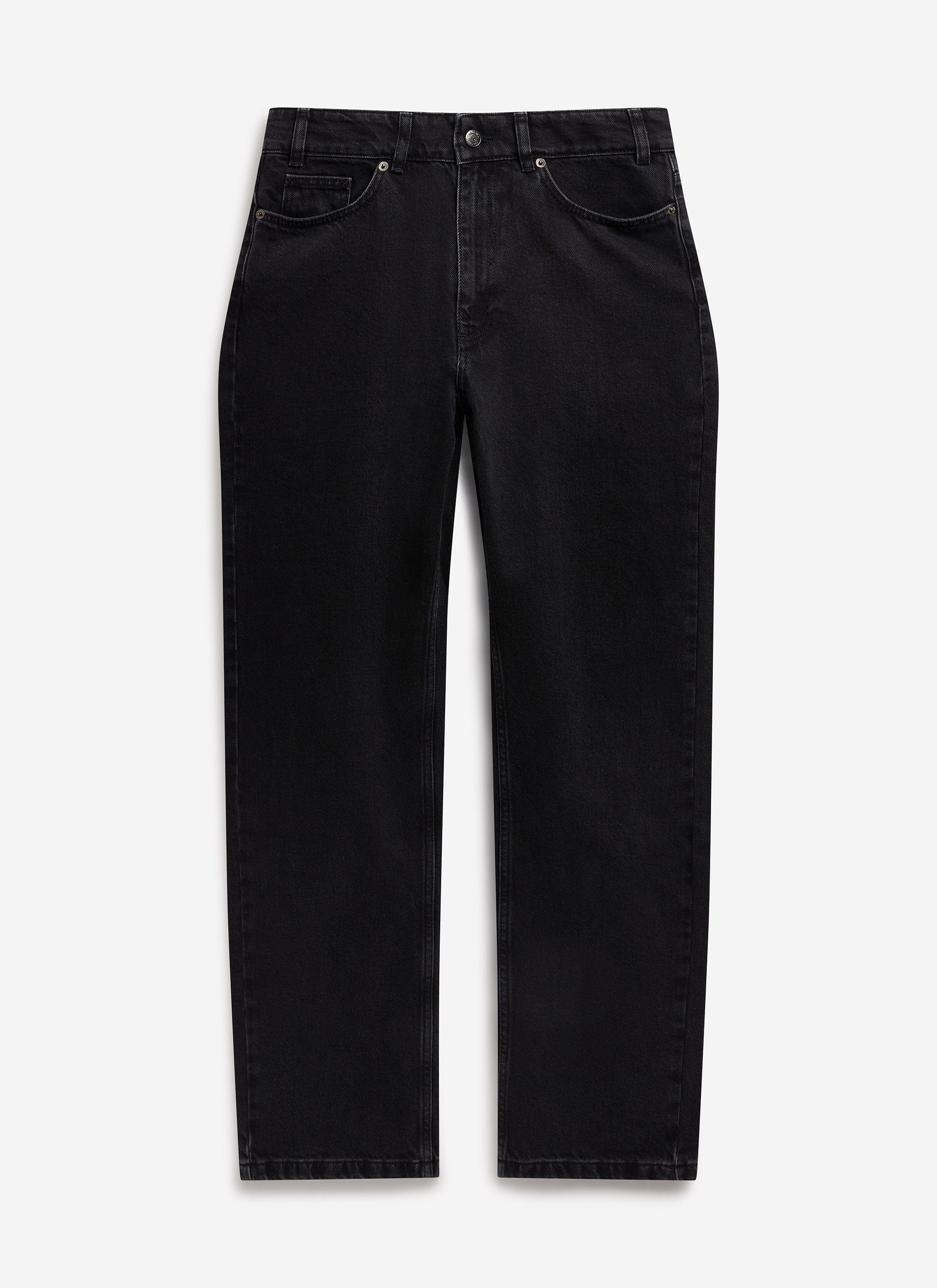 Straight Leg Denim Jeans | Cotton | Black