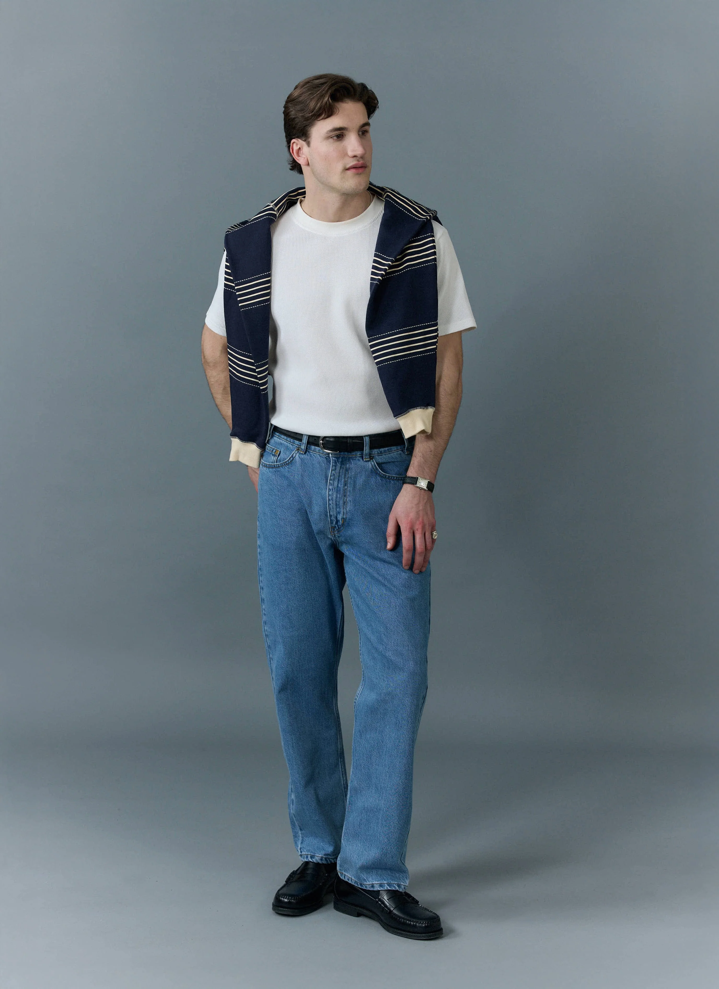 859-straight-leg-denim-jeans-cotton-light-wash-blue-4.webp Straight Leg Denim Jeans | Cotton | Light Wash Blue