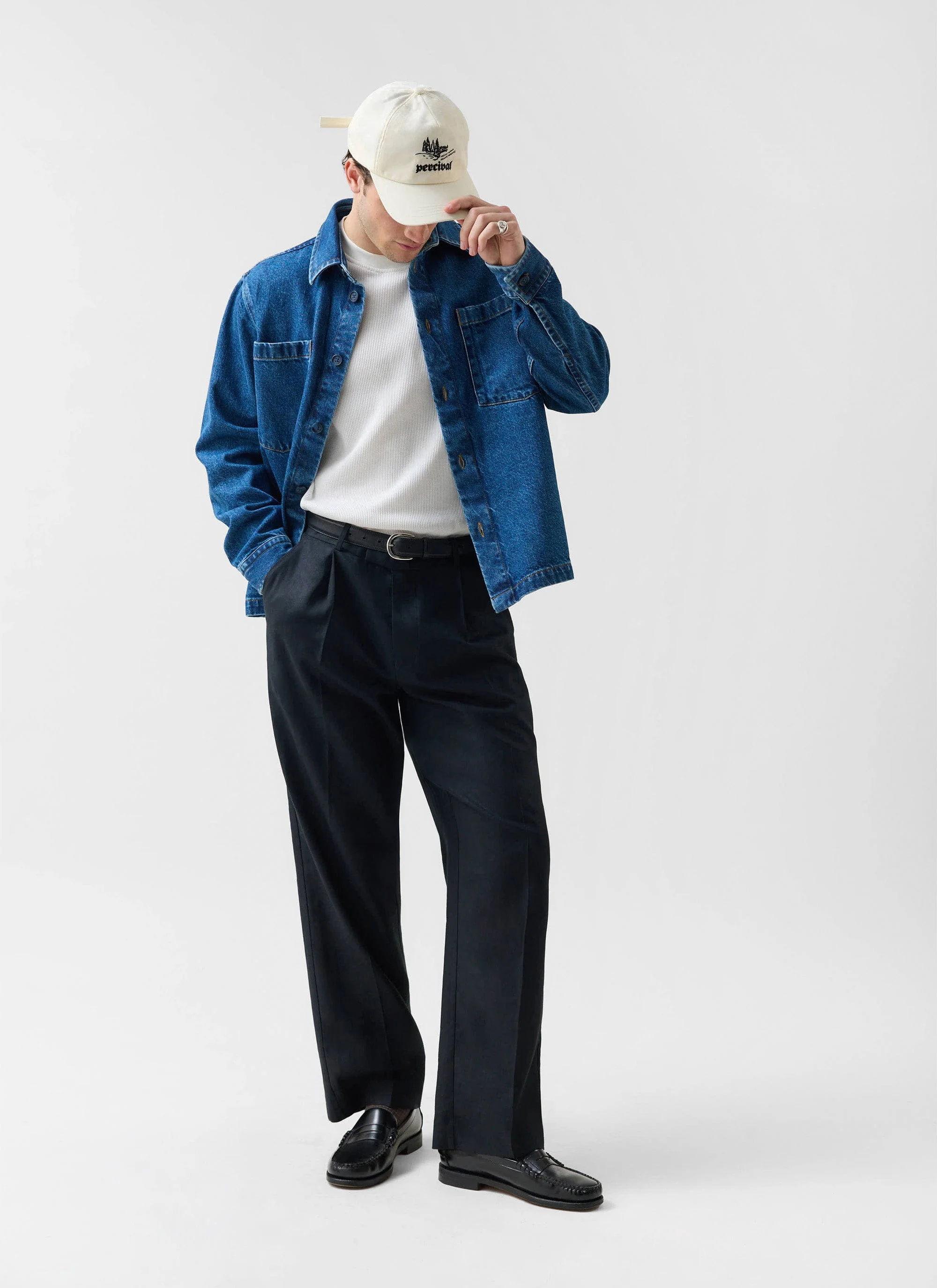 879-denim-heavyweight-overshirt-cotton-mid-wash-blue-8.webp Denim Heavyweight Overshirt | Cotton | Mid Wash Blue