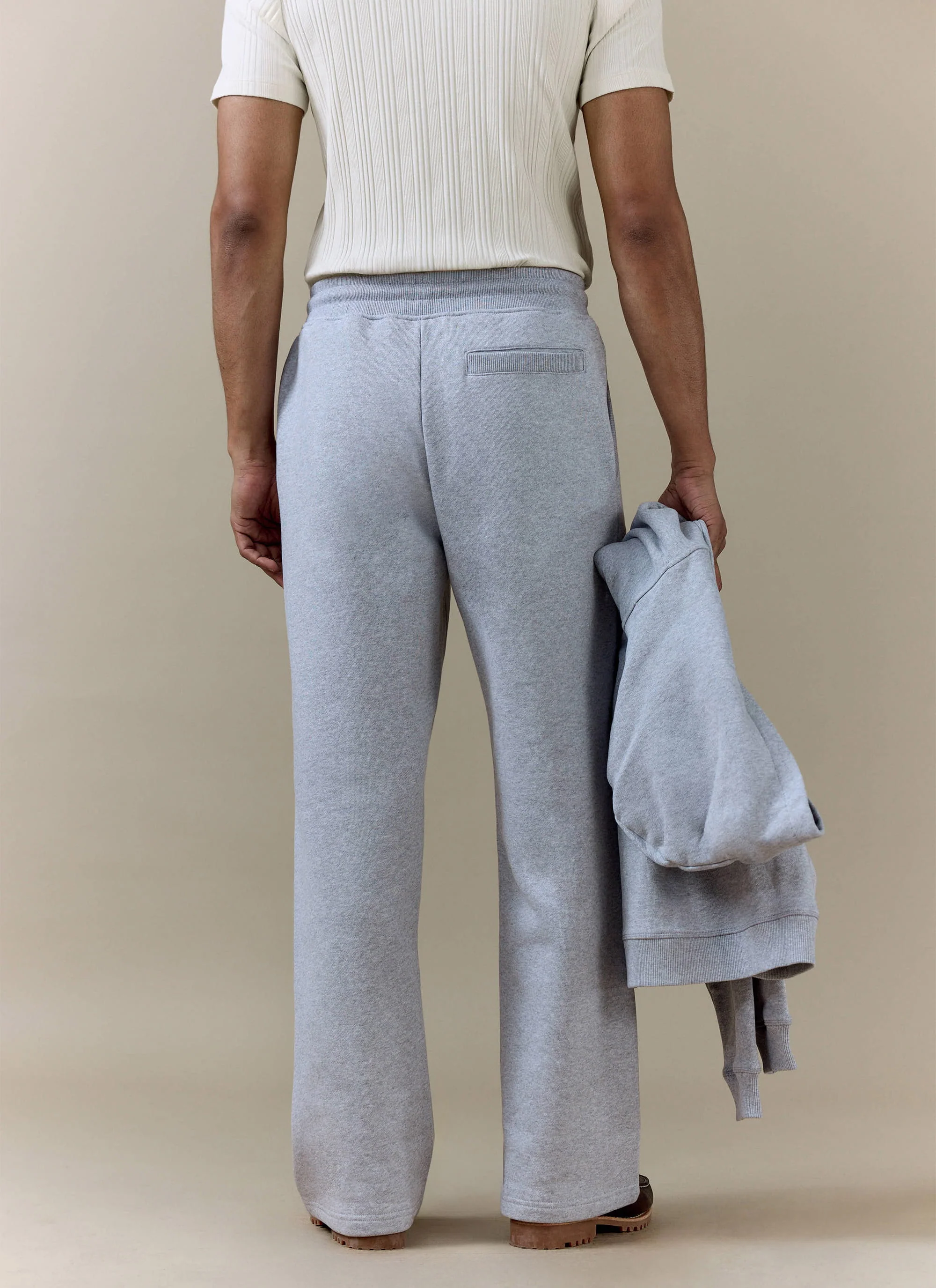 Chronicle Straight Leg Trackpants | Cotton Jersey | Grey