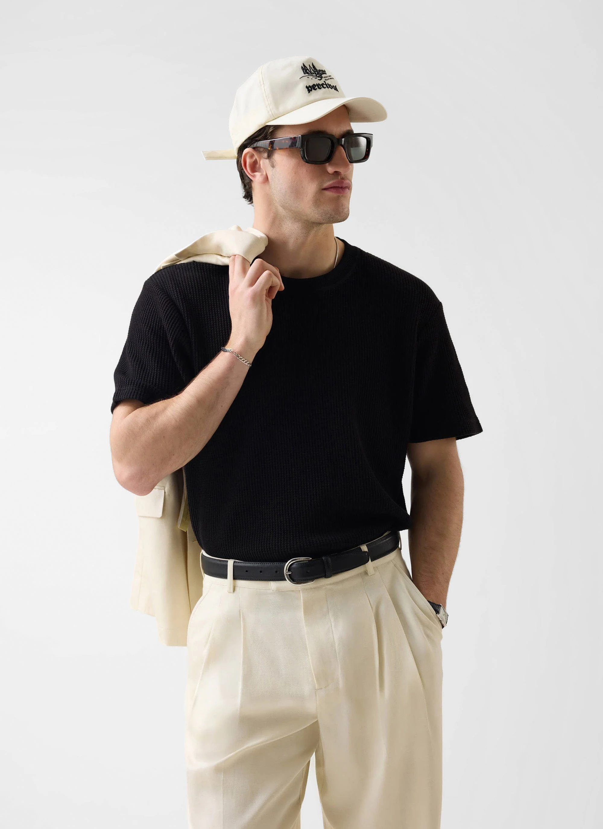914-waffle-short-sleeve-t-shirt-cotton-black-6.webp Waffle Short Sleeve T Shirt | Cotton | Black