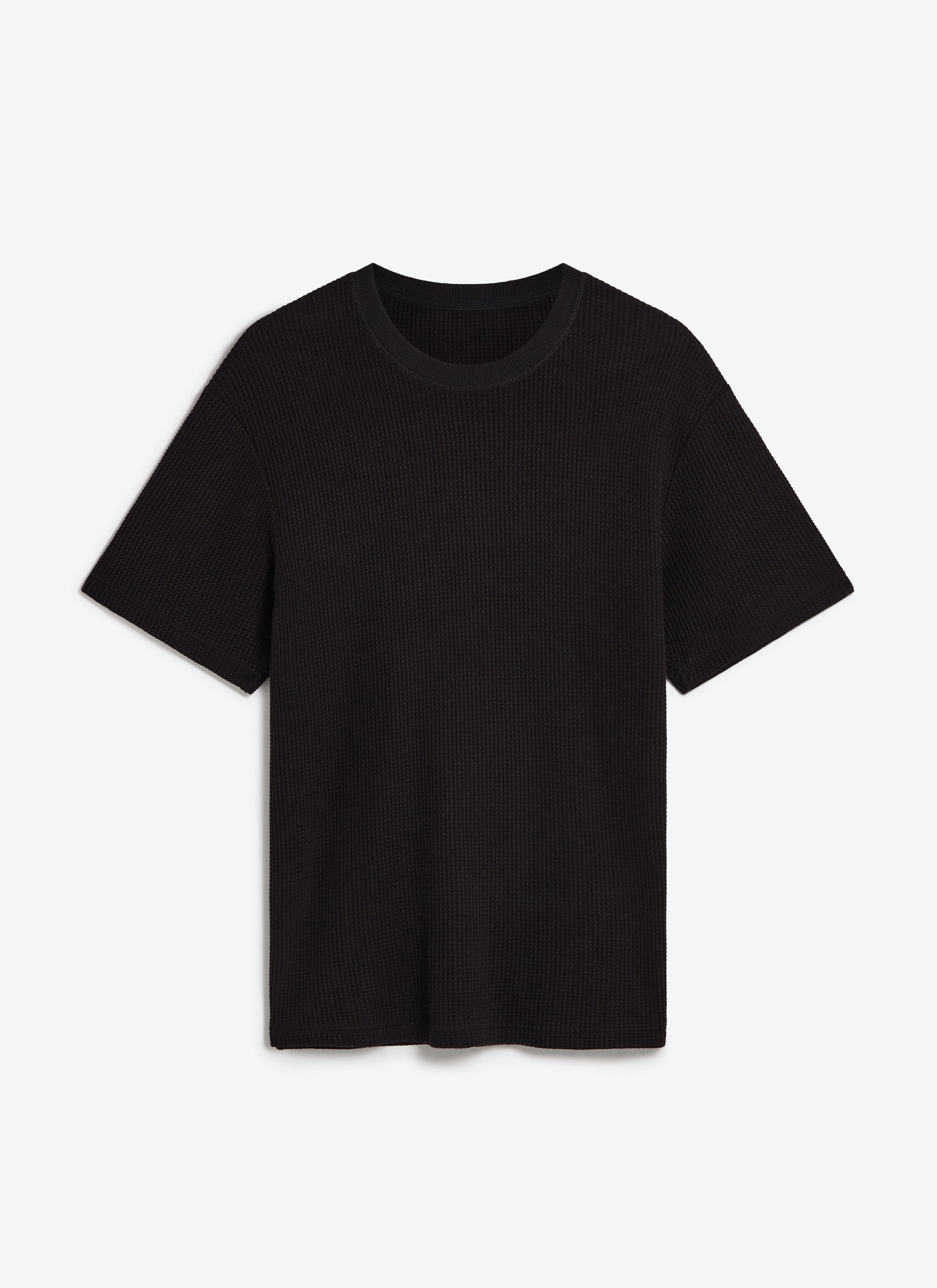 914-waffle-short-sleeve-t-shirt-cotton-black-7.webp Waffle Short Sleeve T Shirt | Cotton | Black