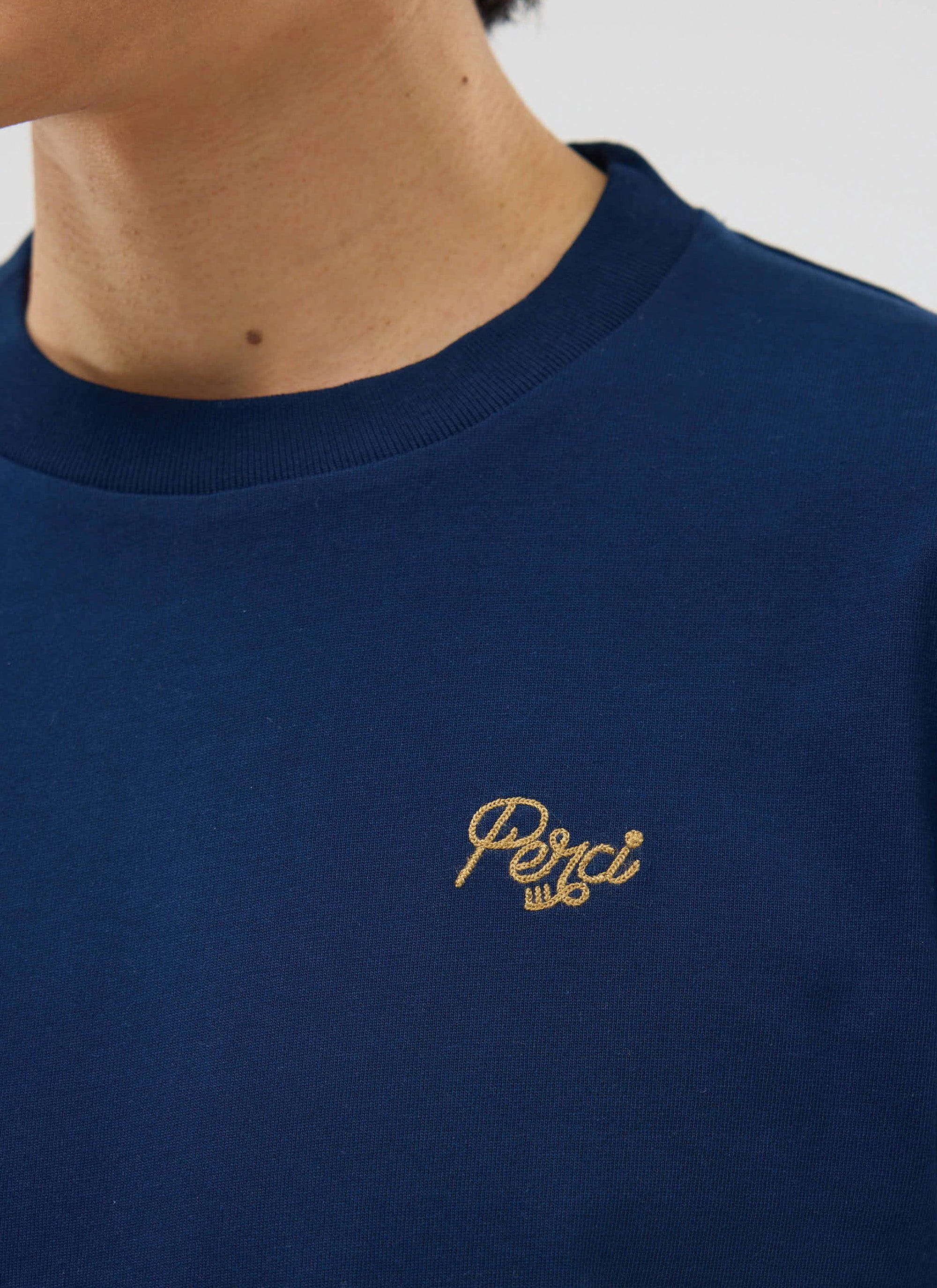 949-perci-chainstitch-t-shirt-organic-cotton-navy-1.jpg Perci Chainstitch T Shirt | Organic Cotton | Navy
