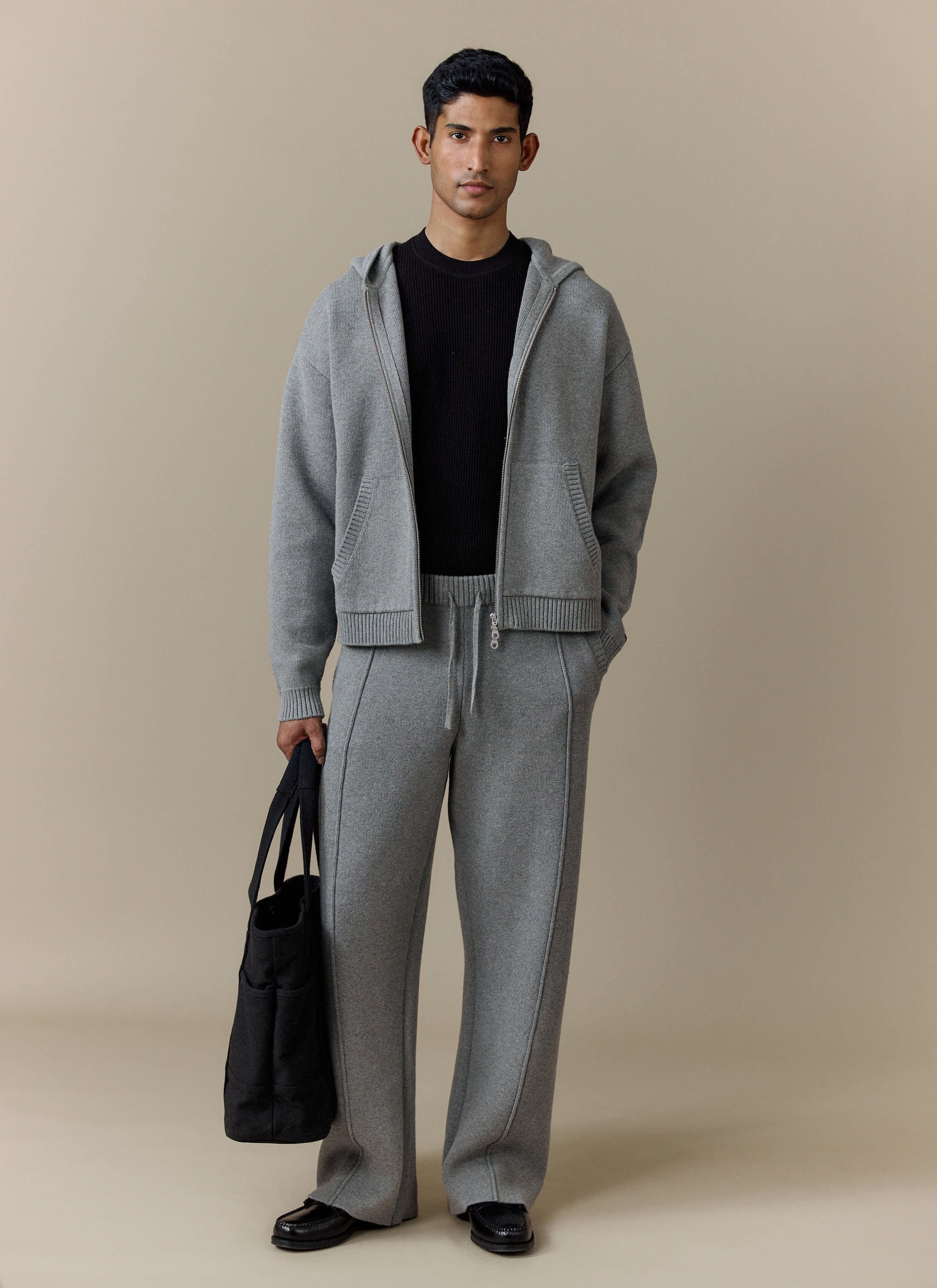 984-chronicle-knitted-straight-leg-trackpant-cotton-grey-2.jpg Chronicle Knitted Straight Leg Trackpant | Cotton | Grey