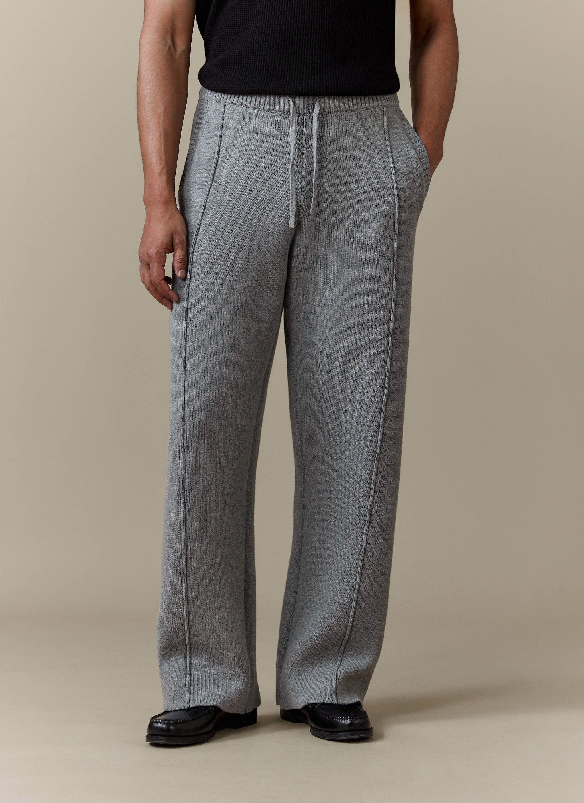 984-chronicle-knitted-straight-leg-trackpant-cotton-grey-3.jpg Chronicle Knitted Straight Leg Trackpant | Cotton | Grey