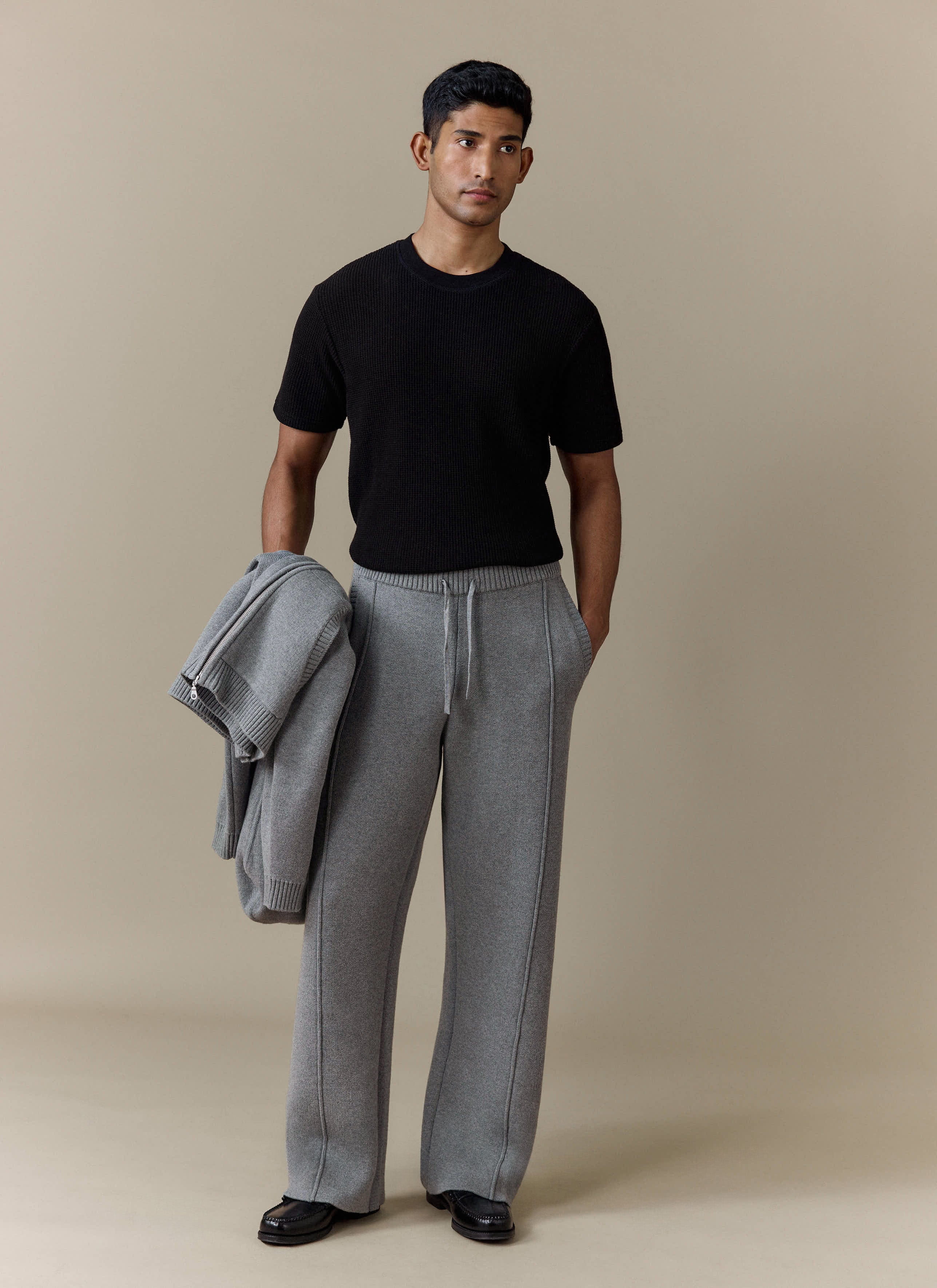 984-chronicle-knitted-straight-leg-trackpant-cotton-grey-6.jpg Chronicle Knitted Straight Leg Trackpant | Cotton | Grey