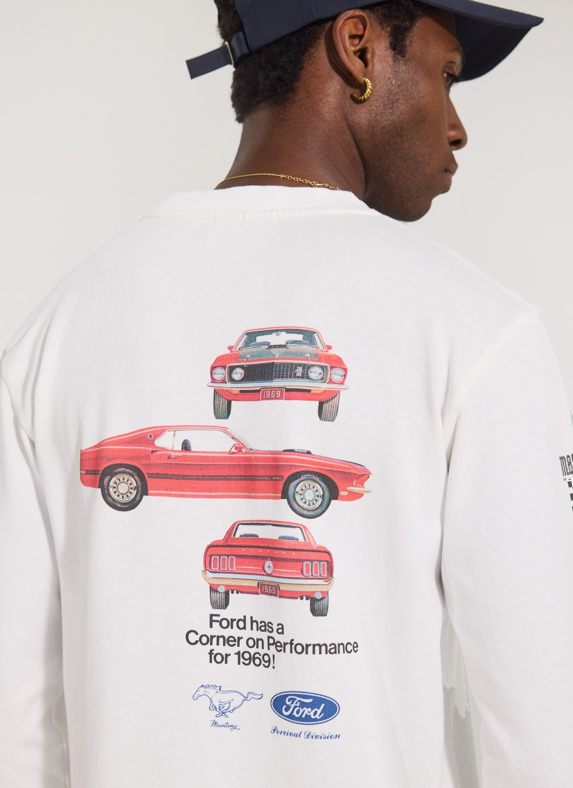 998-raceway-69-mustang-long-sleeve-t-shirt-percival-x-ford-white-2.jpg Raceway '69 Mustang Long Sleeve T Shirt | Percival x Ford | White